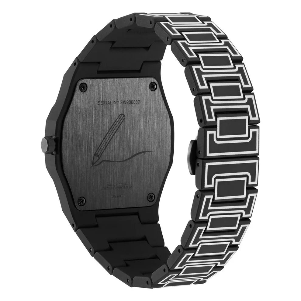 Polycarbon Unisex Black Dial 41mm Watch