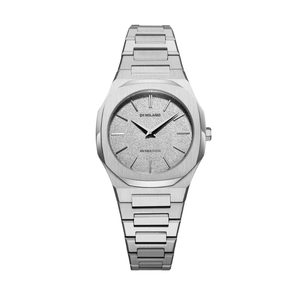 Women Ultra Thin Silver 30mm Watch